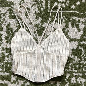 NWOT Zara Crochet Crop Top Sz S